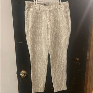 Old Navy Silver Tailored Trousers with Subtle Pinstripes